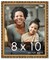 8x10 Solid Wood Antique Picture Frame with UV-Resistant Acrylic & Acid-Free Backing, Available in 4 Finishes: Bronze, Gold, Silver, and Gold with Black